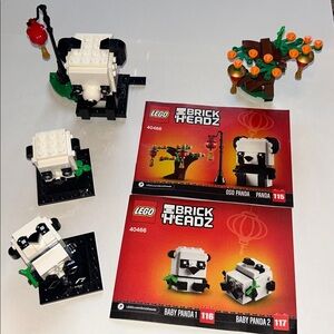 LEGO BrickHeadz Chinese New Year Pandas Set #40466  Built set. No box.